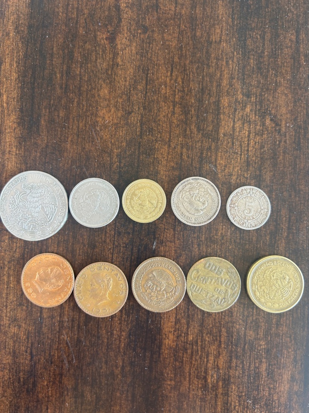 Vintage Mexico Coin Lot 1040s-1980s